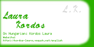 laura kordos business card